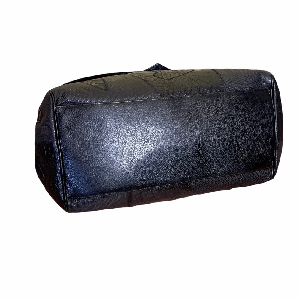 Vtg Sharif Reptile Leather Convertible Doctor Bag - Picture 10 of 12